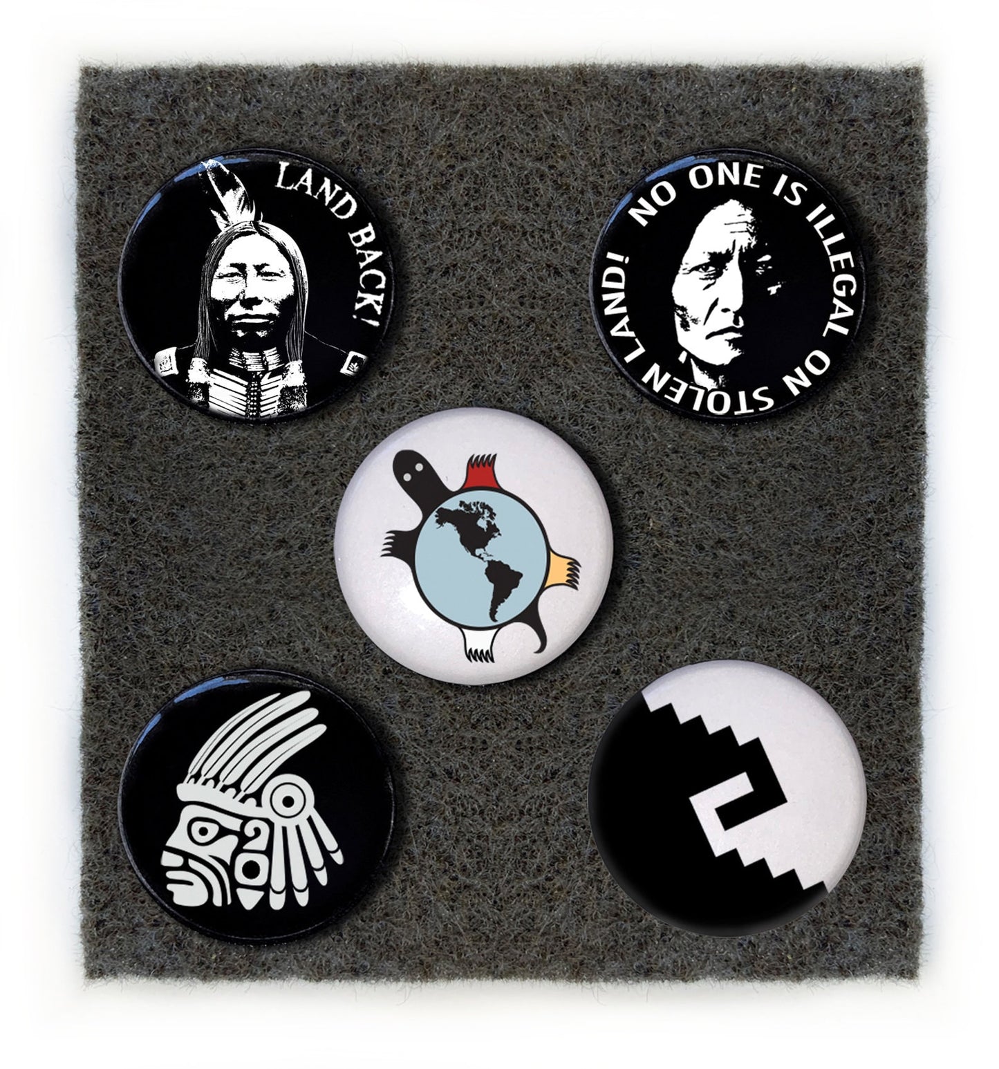 1" Indigenous Resistance Buttons