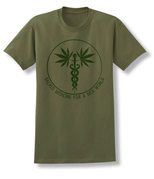Sacred Medicine - green t-shirt
