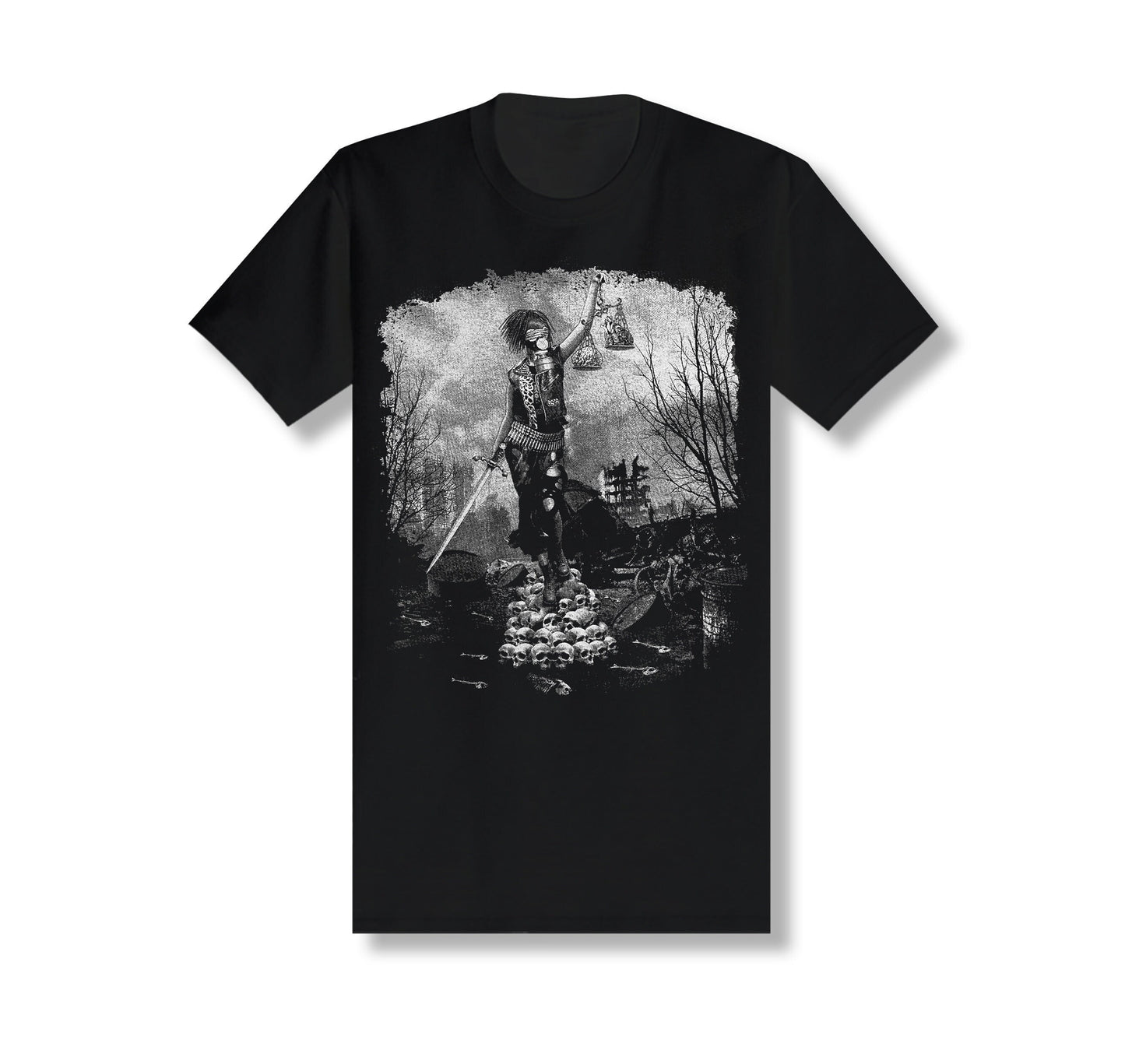 LADY JUSTICE black t-shirt