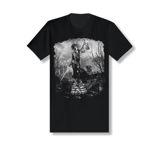 LADY JUSTICE black t-shirt