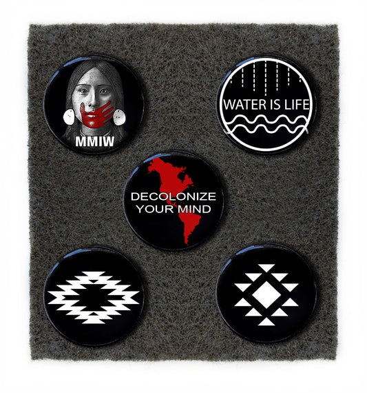 1" Indigenous Resistance Buttons set 2