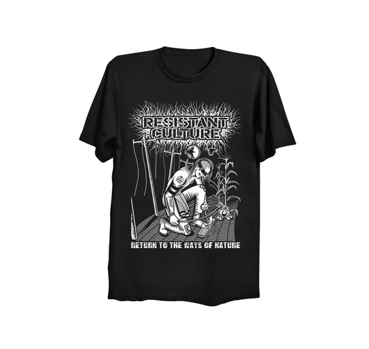 RESITANT CULTURE "Sacred Fire" black t-shirt